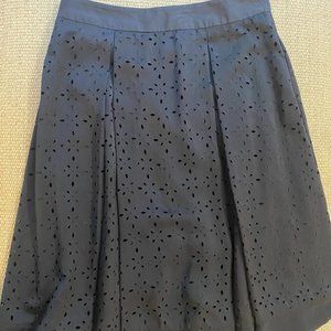 Vince Camuto Navy Blue A-line Midi Skirt in Size 0